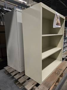 lot 10037 image: Hon and Uline Metal Shelves