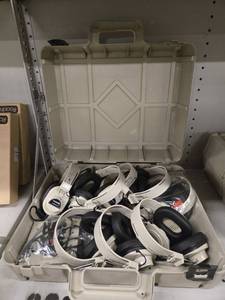 lot 20593 image: Califone Headphone Set with Storage Case
