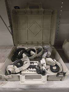 lot 20595 image: Califone Headphone Set with Storage Case
