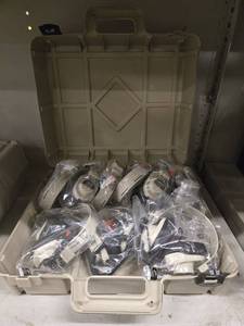 lot 20596 image: Califone Headphone Set with Storage Case