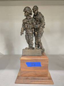 lot 20642 image: Mounted Warrior Ethos Female Statue