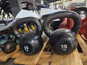 lot 9639 image: (2) 30lb Kettle Bells