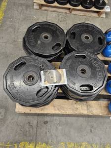 lot 9682 image: (2) 45lbs Iron Grip Weights