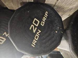 lot 9708 image: (1) 20lb Iron Grip Straight Bar