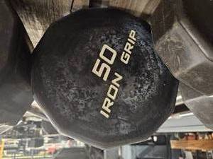 lot 9711 image: (1) 50lb Iron Grip Straight Bar