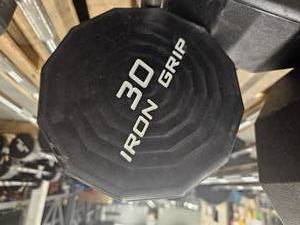 lot 9716 image: (1) 30lb Iron Grip Straight Bar
