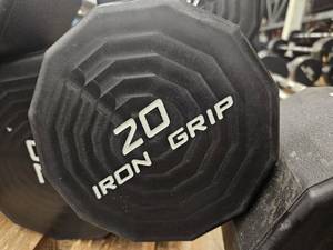 lot 9717 image: (1) 20lb Iron Grip Straight Bar