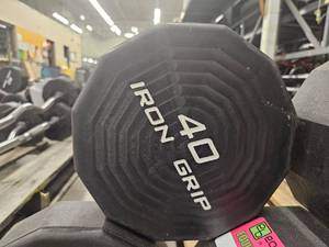 lot 9721 image: (1) 40lb Iron Grip Straight Bar