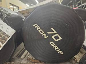 lot 9726 image: (1) 70lb Iron Grip Curl Bar