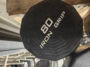 lot 9732 image: (1) 80lb Iron Grip Straight Bar