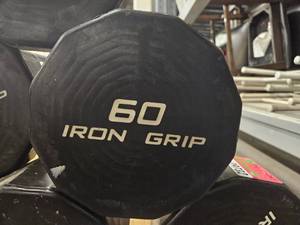 lot 9733 image: (1) 60 lb Iron Grip Straight Bar