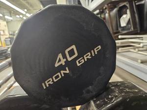 lot 9734 image: (1) 40lb Iron Grip Straight Bar