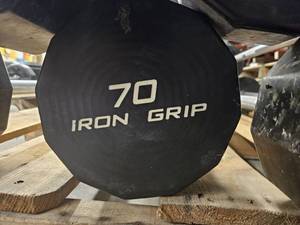 lot 9737 image: (1) 70lb Iron Grip Straight Bar