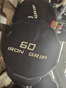 lot 9743 image: (1) 60lb Iron Grip Straight Bar