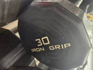 lot 9745 image: (1) 30lb Iron Grip Straight Bar
