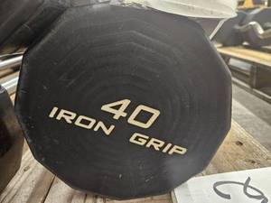 lot 9749 image: (1) 40lb Iron Grip Straight Bar
