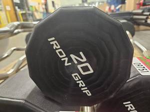lot 9753 image: (1) 20lb Iron Grip Curl Bar