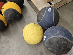 lot 9799 image: (3) 8lb Weighted Balls