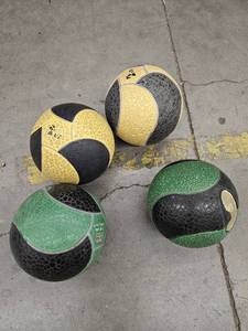 lot 9801 image: (4) Weighted Balls 2-2lbs 2-4lbs