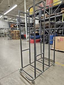 lot 9855 image: Metal Storage Rack on Casters