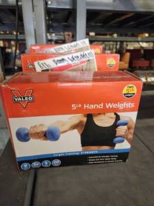 lot 9860 image: Valeo Hand Weights in Boxes 5lb, 8lb, 10lb