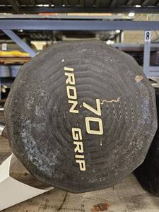 lot 9868 image: (1) 70lb Iron Grip Curl Bar