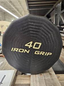 lot 9877 image: (1) 40lb Iron Grip Straight Bar