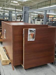 lot 10052 image: (2) Dark Wood Desks