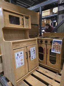 lot 10065 image: Childrens Wooden Kitchenet