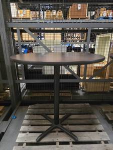 lot 10069 image: 42in Bar Height Table W Metal Base