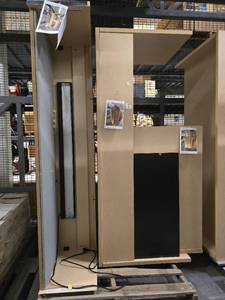 lot 10080 image: 6ft Light Wood Desk With Lights