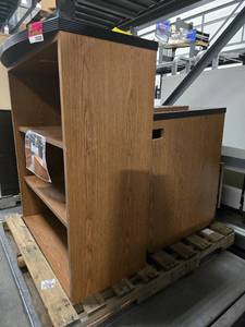lot 10088 image: 5.8ft Hutch And File Cabinet
