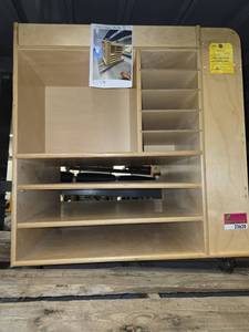 lot 23620 image: Childrens Multi-Sided Media Center On Wheels