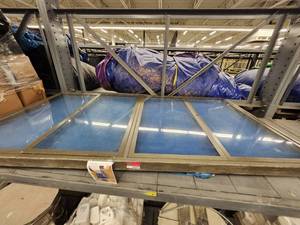 lot 9892 image: 8ft Wall Display Case (No Keys)