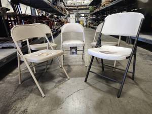lot 15653 image: (5) Folding Chairs, Varying Styles