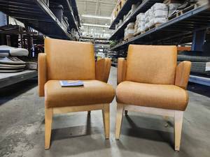 lot 15654 image: (2) Orange, Childrens Chairs
