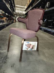 lot 15659 image: (4) Stackable Cushioned Red Chairs