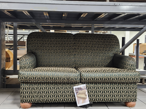 lot 15694 image: Green and Gold Loveseat