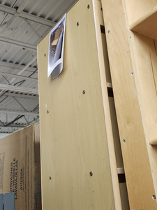 lot 22644 image: Wood Shelf WVertical Shelves