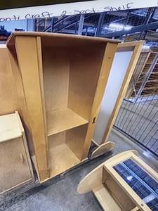 lot 22647 image: 2 Section Wood Shelf