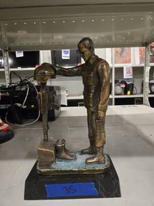 lot 20837 image: Fallen Solider Statue With Base