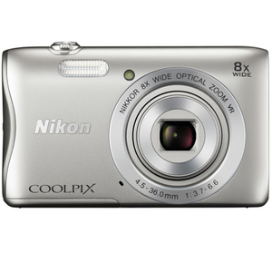 lot 20893 image: Nikon COOLPIX S3700 20.1MP 720p HD Video Digital Camera - Silver