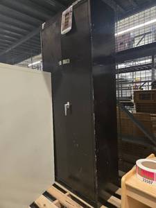 lot 23506 image: Black Metal Filing Cabinet