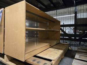 lot 23529 image: (2) 2 Compartment Translucent Shelves