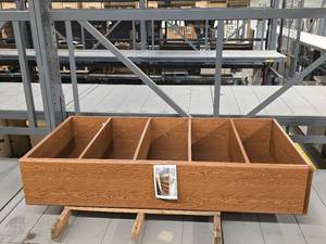 lot 10050 image: 7ft Wooden Book Shelf