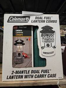 lot 15567 image: (1) Coleman, 2 Mantle Dual Fuel Lantern wCase