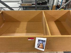 lot 15760 image: Wooden Bookshelf with Adjustable Shelfs