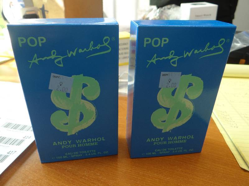 lot 408 image: 2 Andy Warhol POP cologne- 3.4 oz