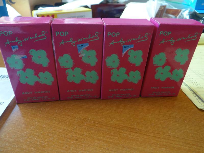 lot 409 image: 4 Andy Warhol POP cologne- 1 oz