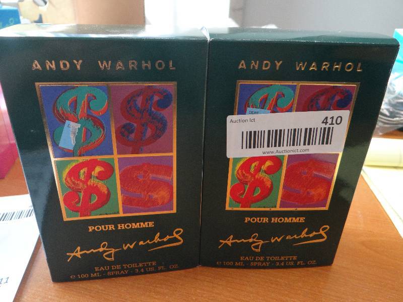 lot 410 image: 2 Andy Warhol POP cologne- 3.4 oz
